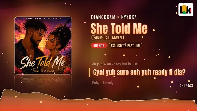 Vignette de la vidéo DJANGOKAM x NYYOKA - She Told Me (Fanm-la di mwen) (Karaoke / Lyrics in English + KA)