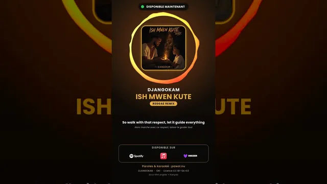 Vignette de la vidéo DJANGOKAM - Ish Mwen KUTE (reggae remix) 🎤 Vertical Karaoke in KA + English