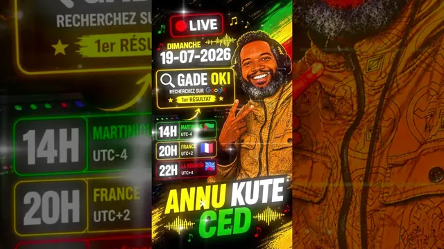 Vignette de la vidéo ANNU KUTE CED - 14H 🇲🇶  🔎 GADE OKI